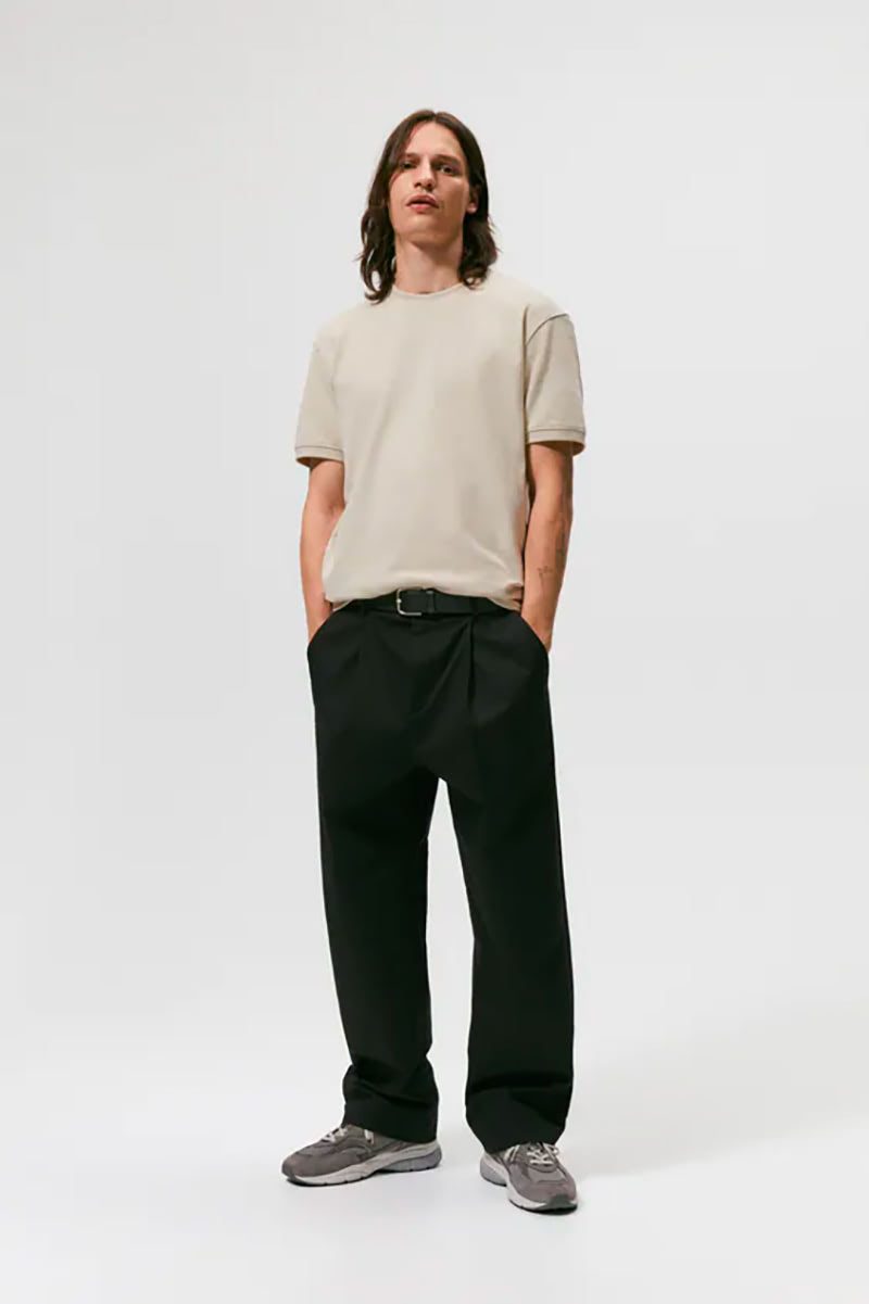 Wool blend blazer with elbow patches